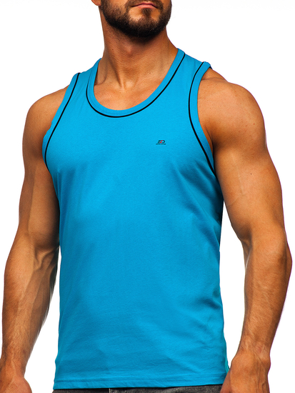 Turkusowa koszulka tank top bokserka Denley 14276