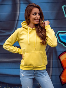 Bluza damska żółta-neon kangurka Denley W02