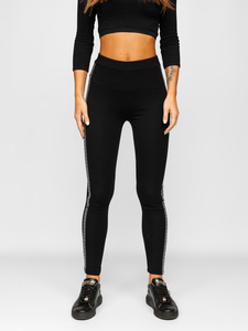 Czarne legginsy damskie Denley W6993A2