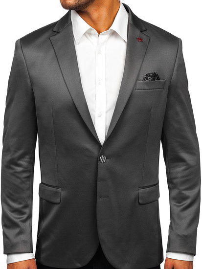 Szara marynarka męska elegancki Denley 022