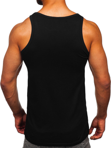Czarna koszulka tank top bokserka z nadrukiem Bolf 14835