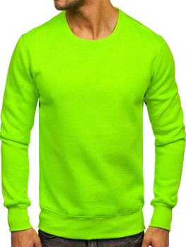 Bluza męska bez kaptura zielony-neon Denley 2001