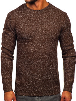 Brązowy gruby sweter męski Denley W7-219190