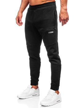 Czarne spodnie męskie joggery dresowe 4F M139