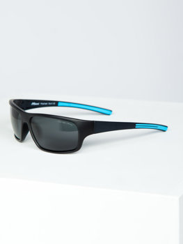 Czarno-niebieskie okulary przeciwsłoneczne Denley MIAMI1