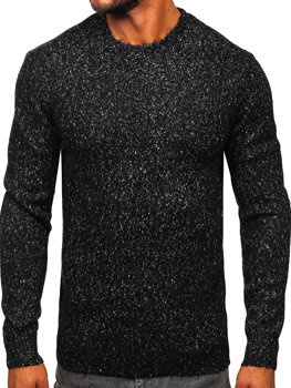 Czarny gruby sweter męski Denley W7-219190