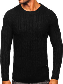 Czarny sweter męski Denley MM6010