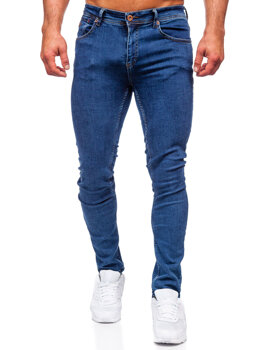 Granatowe spodnie jeansowe męskie regular fit Denley 1122
