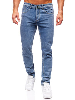 Granatowe spodnie jeansowe męskie slim fit Denley MP0192BC
