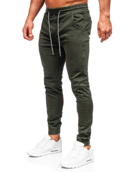 Khaki spodnie materiałowe joggery męskie Denley KA6792