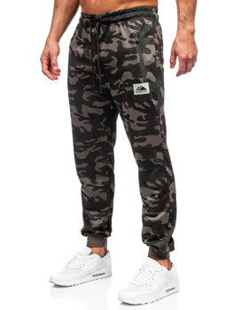 Khaki spodnie męskie joggery dresowe moro Denley JX6186