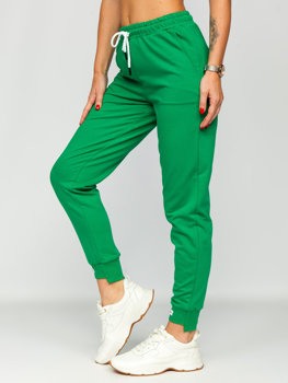 Zielone spodnie dresowe damskie Denley VE13