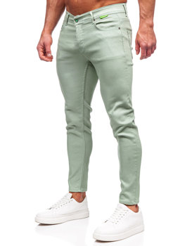 Zielone spodnie materiałowe męskie Denley GT-S