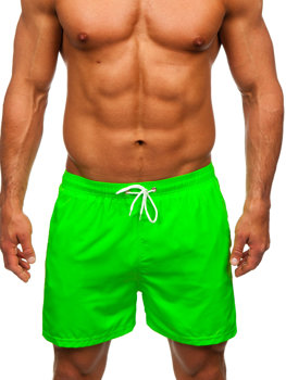 Zielony-neon krótkie spodenki kąpielowe męskie Denley XL019