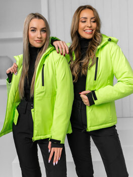 Zielony-neon kurtka zimowa damska sportowa Denley HH012B