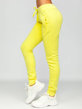 Żółte spodnie dresowe damskie Denley CK-01