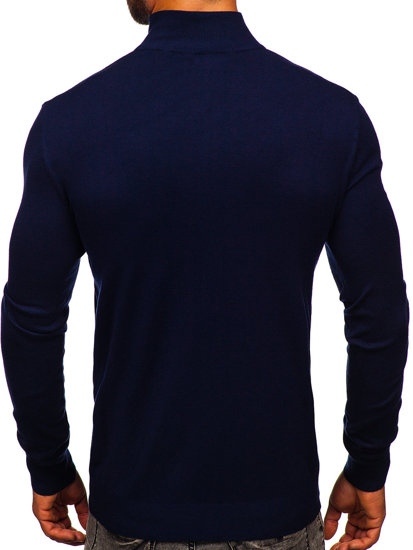 Granatowy sweter męski rozpinany Denley MM6004