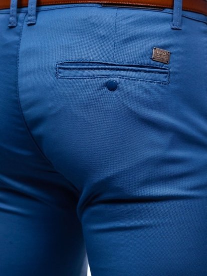 Niebieskie chinosy spodnie męskie Denley KA1786P