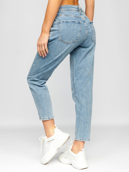 Niebieskie spodnie jeansowe damskie mom fit Denley WL2175