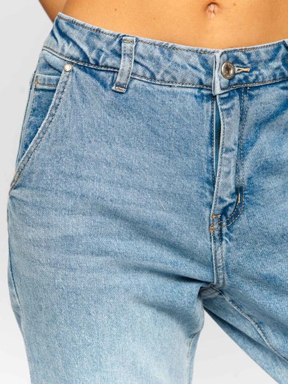 Niebieskie spodnie jeansowe damskie mom fit Denley WL2175