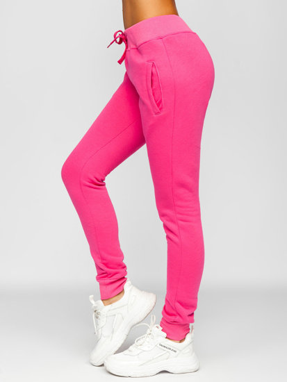 Różowe spodnie dresowe damskie Denley CK-01