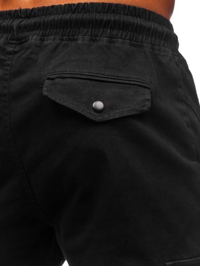 Spodnie męskie joggery bojówki czarne Bolf 0705 