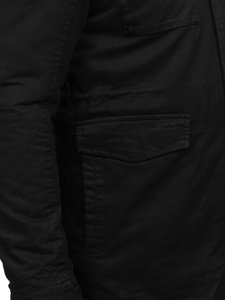 Bawełniana kurtka męska zimowa czarna Denley 5599
