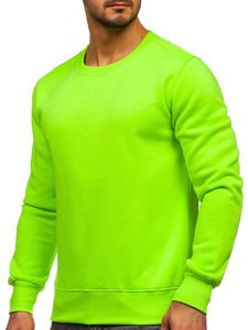 Bluza męska bez kaptura zielony-neon Denley 2001