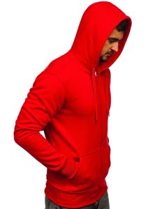 Bluza męska z kapturem czerwona Denley 2008