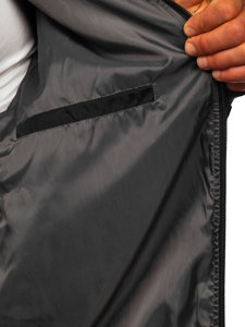 Czarno-szara kurtka męska przejściowa Denley W3908