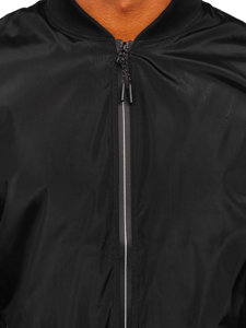 Czarno-szara kurtka męska przejściowa Denley W3908