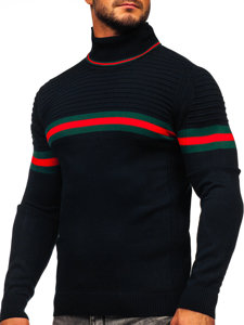 Czarny sweter męski golf Denley 2502