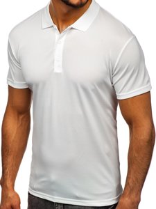 Koszulka polo męska biała Denley HS2005