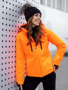 Pomarańczowa kurtka zimowa damska sportowa Denley HH012