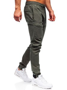 Zielone spodnie joggery męskie Bolf B11119