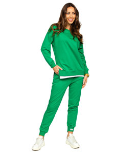 Zielony komplet dresowy damski dwuczęściowy Denley VE05